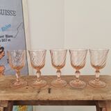 Set of 5 glasses with rosaline liqueur
