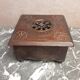 Breton box in chiseled wood - vintage