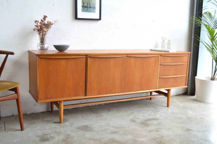 Scandinavian teak sideboard 198 cm