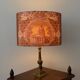 Jouy fabric lampshades with the "Monuments of Paris" pattern.