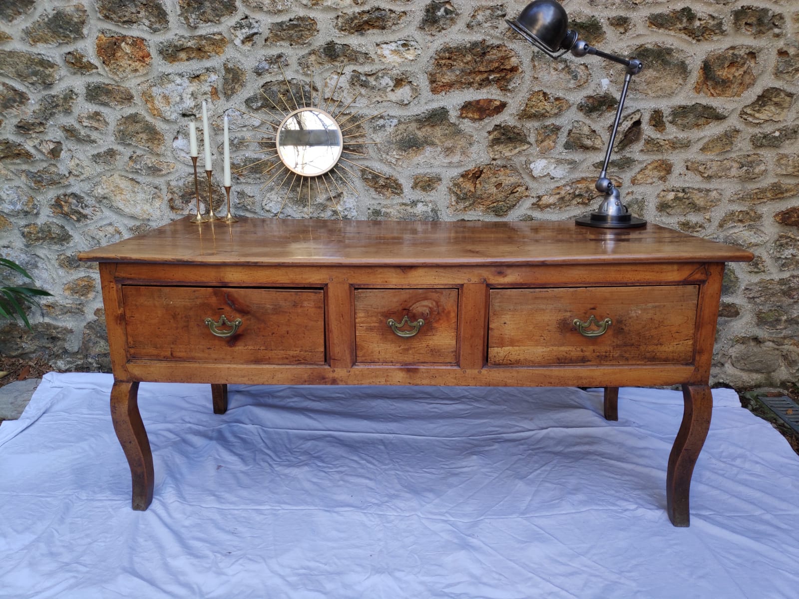 19th end clothier table, furniture workshop