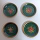 Lot de 4 dessous de verre vintage verts