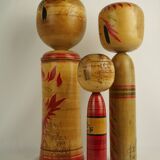 Set of 3 KOKESHI dolls (large size)
