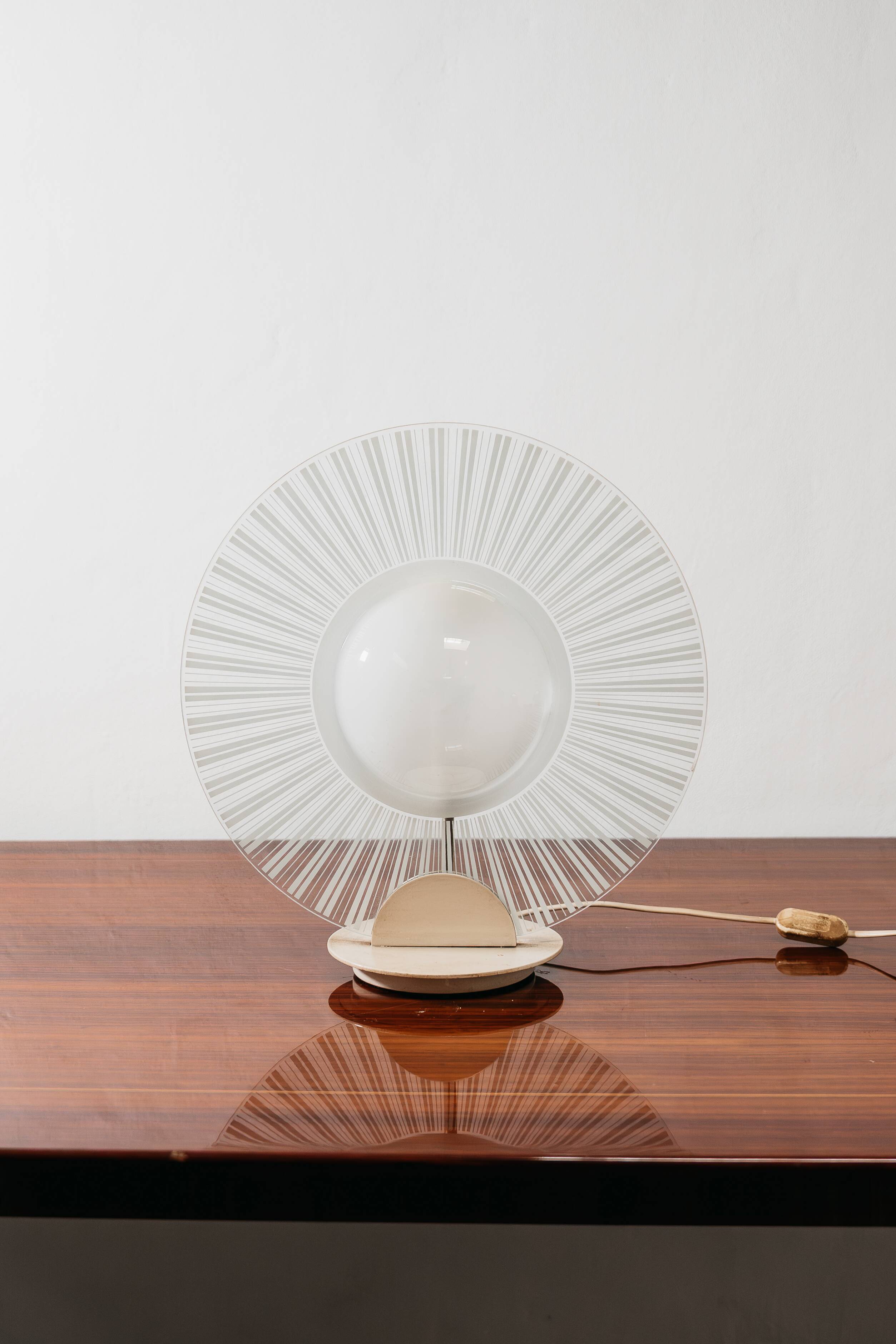 Lampada Di Design Postmoderno in Vetro Anni 80 Vintage