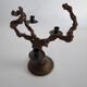 Vintage candlestick in vine shoots of the years 70