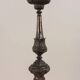 Antique candelabrum converted into a lamp, 18th-19th century.