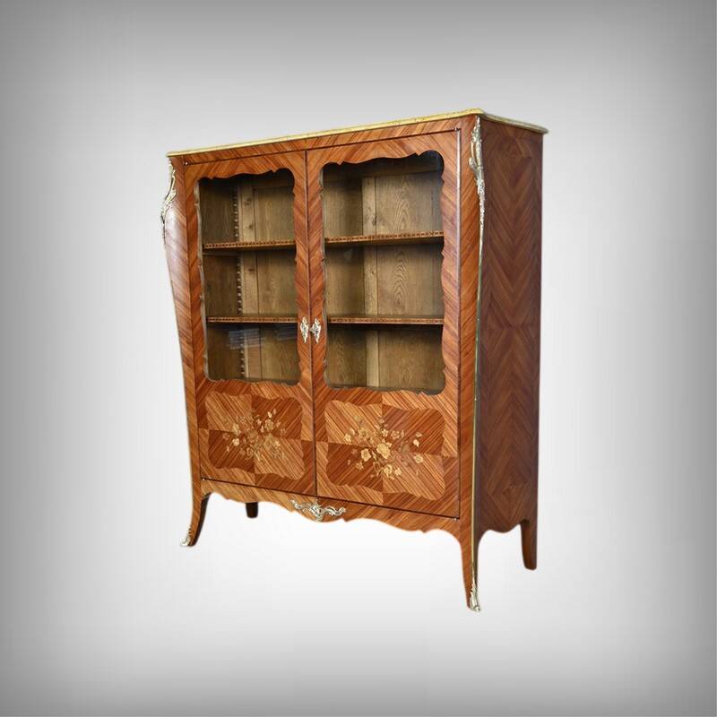 Small Display Library in Rosewood Marquetry, Louis XV style