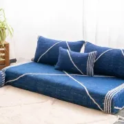 Tapis kilim marocain bleu
