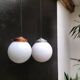 Opaline glass ball pendant lights