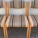 Suite of 4 chairs self beech brass and wool 1960
