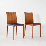 Pair of Scandinavian chairs with blue seats