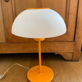 Mushroom lamp vintage metal lacquered orange and plastic
