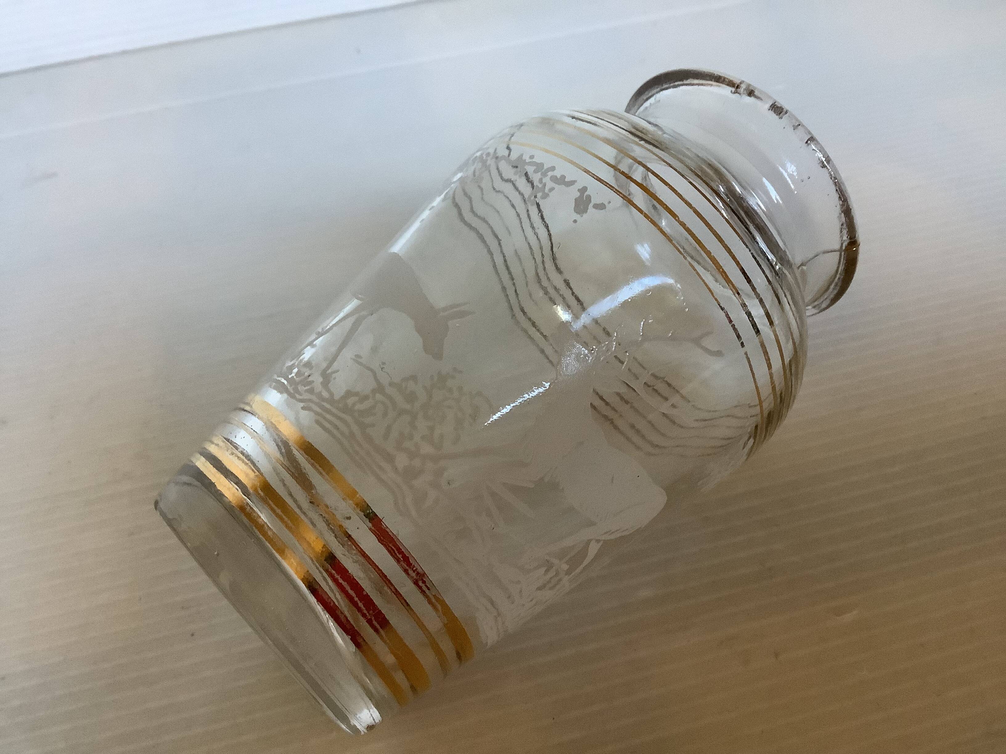 Six ancient zoomorphic moulded glass vases