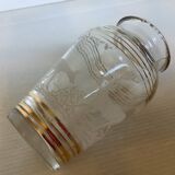 Six anciens vases en verre moulé zoomorphe