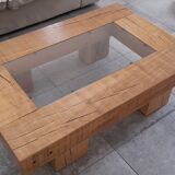 Handcrafted solid oak coffee table