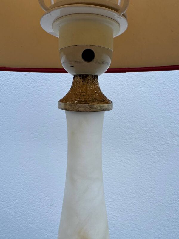Lampe colonne albâtre années 60
