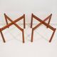 Pair of round teak side tables attributed to Jens Harald Quistgaard.