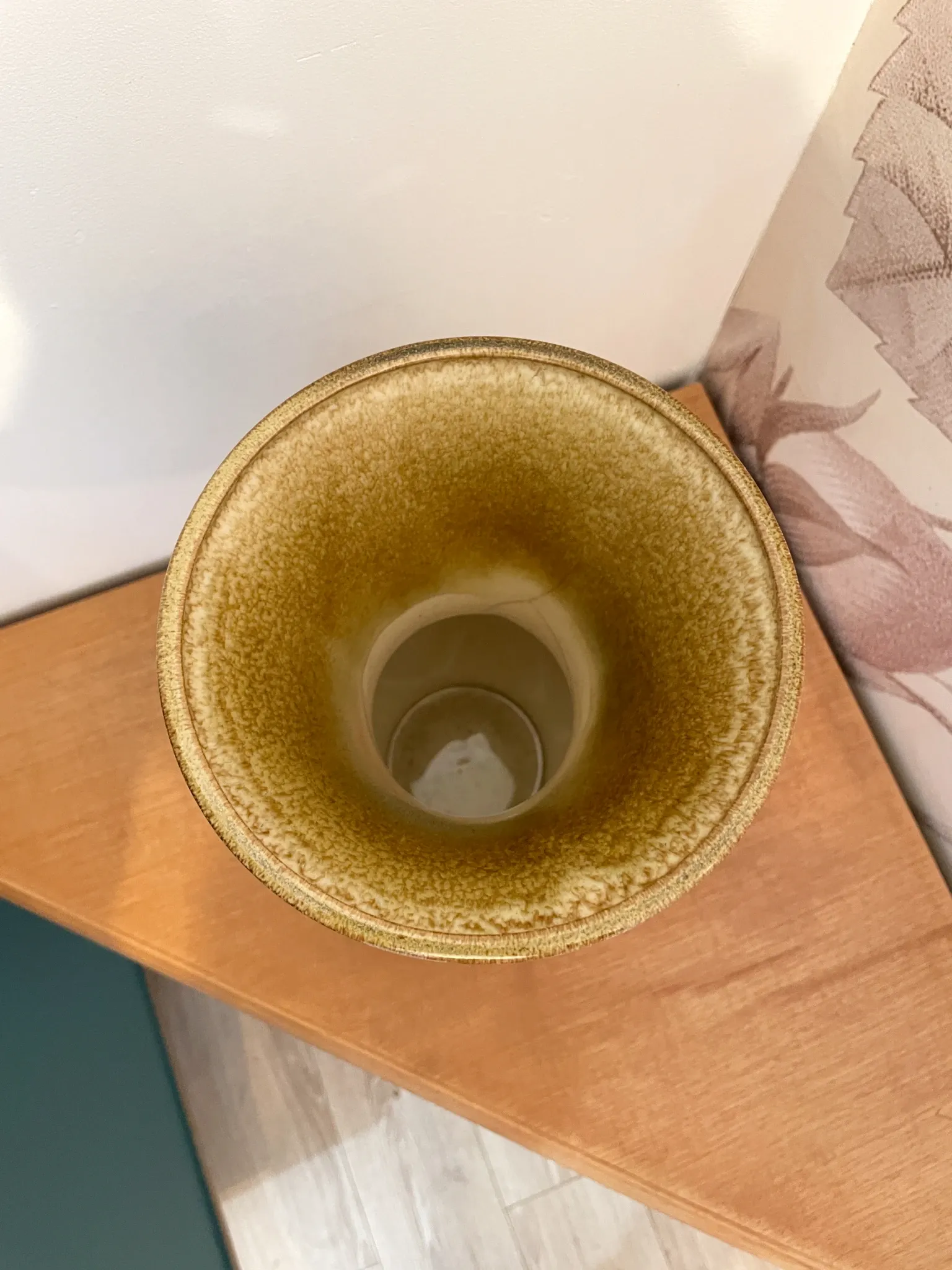 Vintage glazed ceramic vase