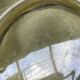 Large art deco yellow glass bowl, diameter 28.5 cm