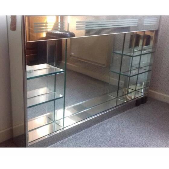 Vintage glass bathroom cabinet for Lupi Cristal Luxor