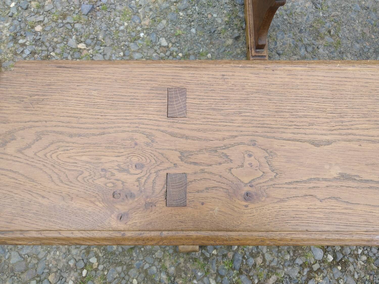 Pair of oak benches