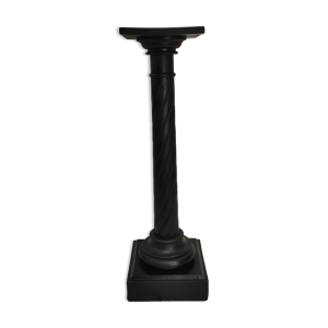 Colonne en bois noirci début XXe