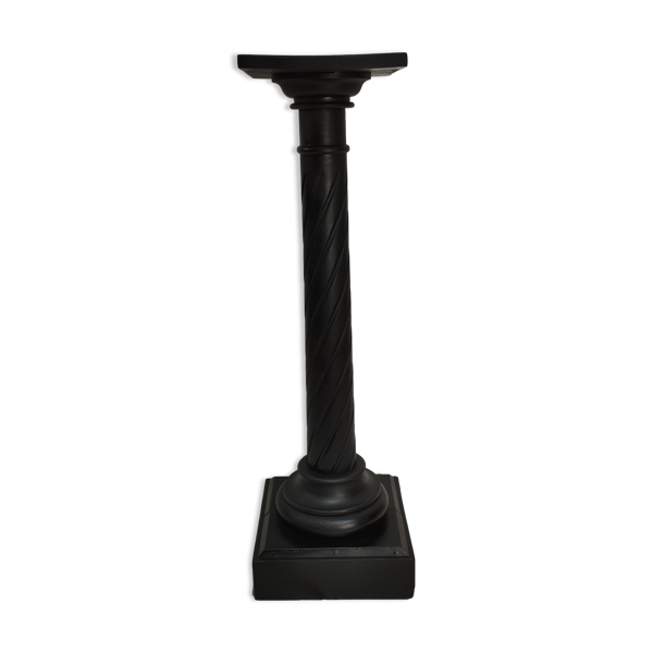 Colonne en bois noirci début XXe