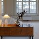 Rare Midcentury Modern crystal bubble table lamp by Orrefors Carl Fagerlund.