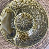 Set of 6 gien artichoke barbotine plates