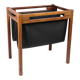 Newspaper/magazine holder - rosewood and black canvas - Danish design - 1960s