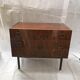 Commode 3 tiroirs laquée placage palissandre