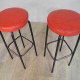 Lot of 2 red stools 50/60