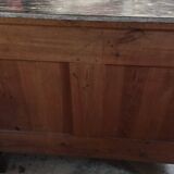 19th century Louis Philippe marble and walnut chest of drawers