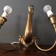 Pair d swans solid brass wall light