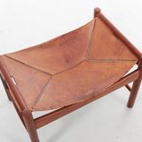 Scandinavian teak footrest or ottoman