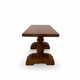 A small, rustic walnut wooden table, crafted from solid walnut wood, 1