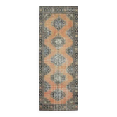 Tapis couloir turc vintage noué à la main 125x340