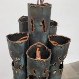 Brutalist Mid-Century Metal Pendant