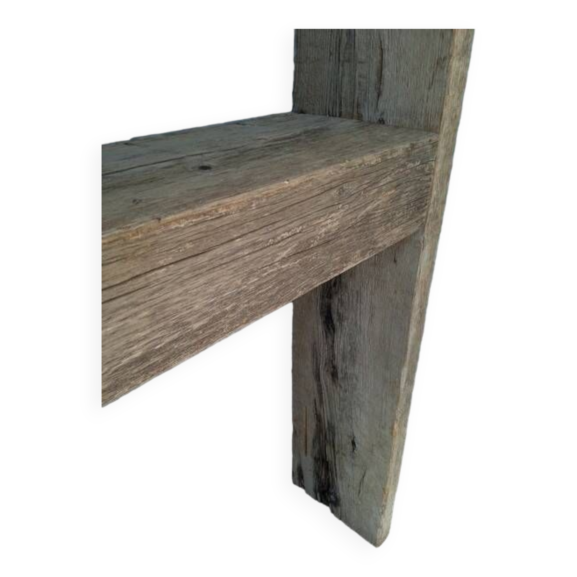 Brutalist console 148 cm old solid wood