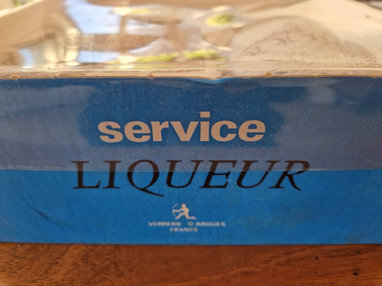 Vintage liqueur service Verrerie d'Arques