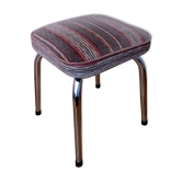 Repose-pied ou tabouret bas en métal chromé