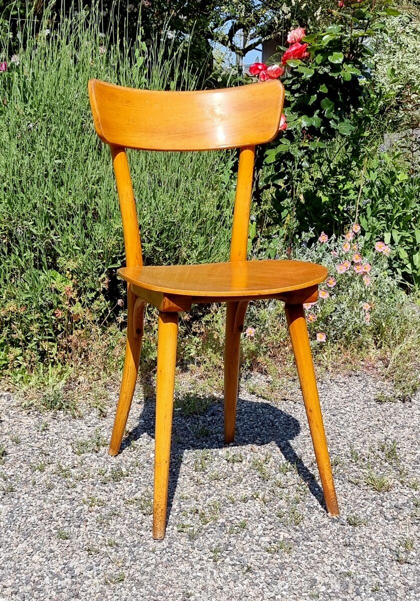 Chaise bistrot de Charmoille années 70