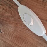 Ceramic palm lamp and white opaline globe