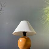 Turned wooden ball lamp 1990