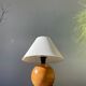 Lampe en bois tourné boule 1990