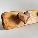 Vintage wooden heart coat rack