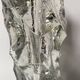 Vintage frosted glass vase from the 1970s
