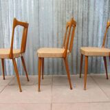 Mid-Century Dutch Organic Design Chairs from Stevens, 1950s, Set of 3