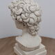 David head in waxed ivory white plaster