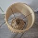 vintage table lamp dame jeanne covered in rattan wicker with a handle